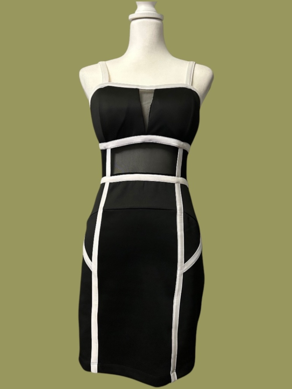 XOXO B&W Bodycon Mini Dress